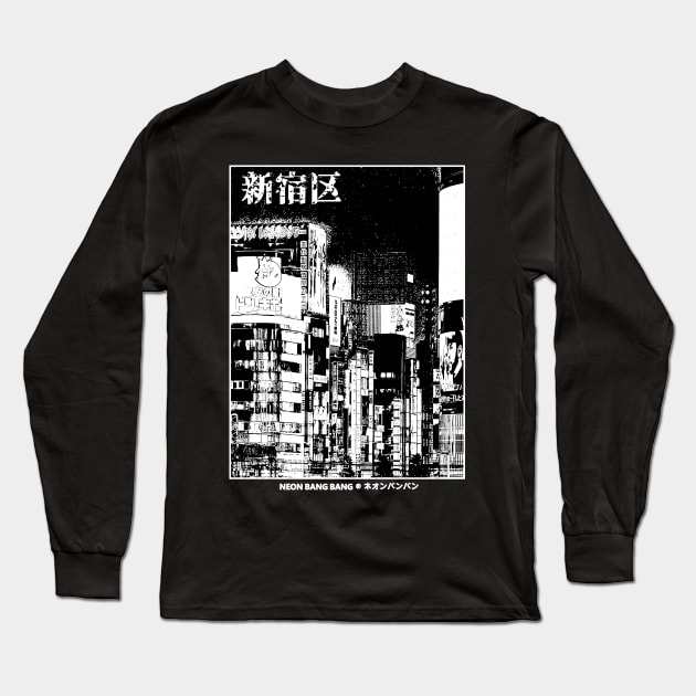 Shinjuku Tokyo Japan Long Sleeve T-Shirt by Neon Bang Bang